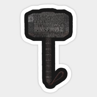 Whosoever Holds this Hammer Sticker